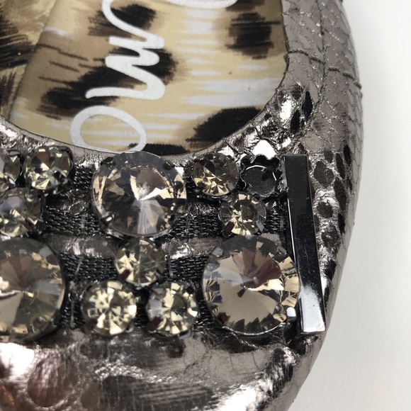 Sam Edelman 11M Caper Pewter Jeweled Snake… - Picture 4 of 8